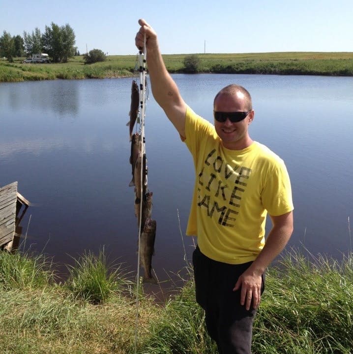 Fishing at Midway Reservoir Alberta